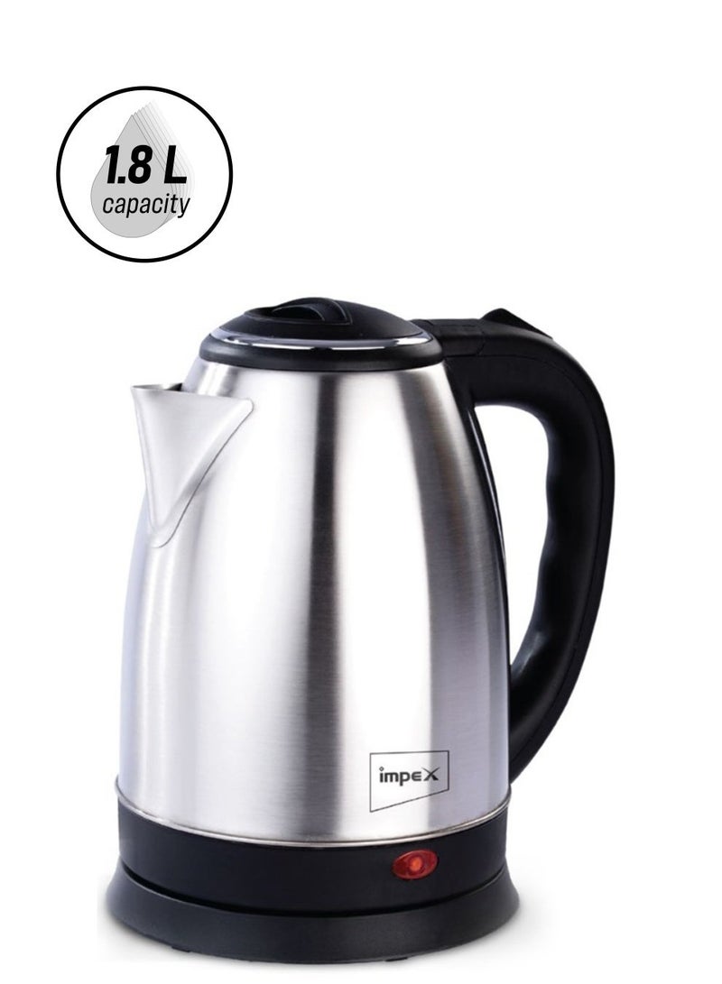 Impex 20L Microwave Oven (MO 8101A) – 700W Power, 5 Cooking Levels with Defrost, 35 Min Timer, 255mm Turntable Glass Tray, Pull Handle, Compact Design, 220-240V 20 L 700 W MO 8101A Black & Stainless Steel Electric Kettle With Triple Thermostat And Heat Resistant Handle 1.8 L 1500 W 1803 Silver Bundle - Image 3